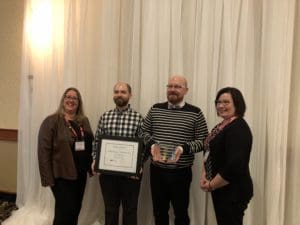 Carl and Adam, Caretakers of the Ritz receive the Landscaping Award