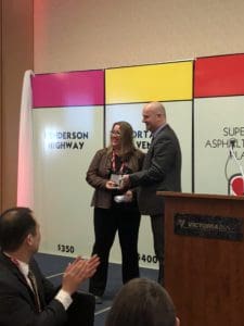 Donna Greaves, Property Manager receives the award for PPMA Member of the Year